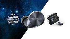 Award-winning sound by Technics true wireless earbuds