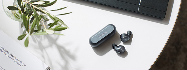 Earbuds on the table