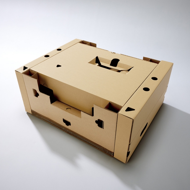 Verpackung des Plattenspielers SL-1500CS, Polstermaterialien aus Karton