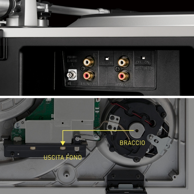 Giradischi SL-1500CS, primo piano dell'equalizzatore fono