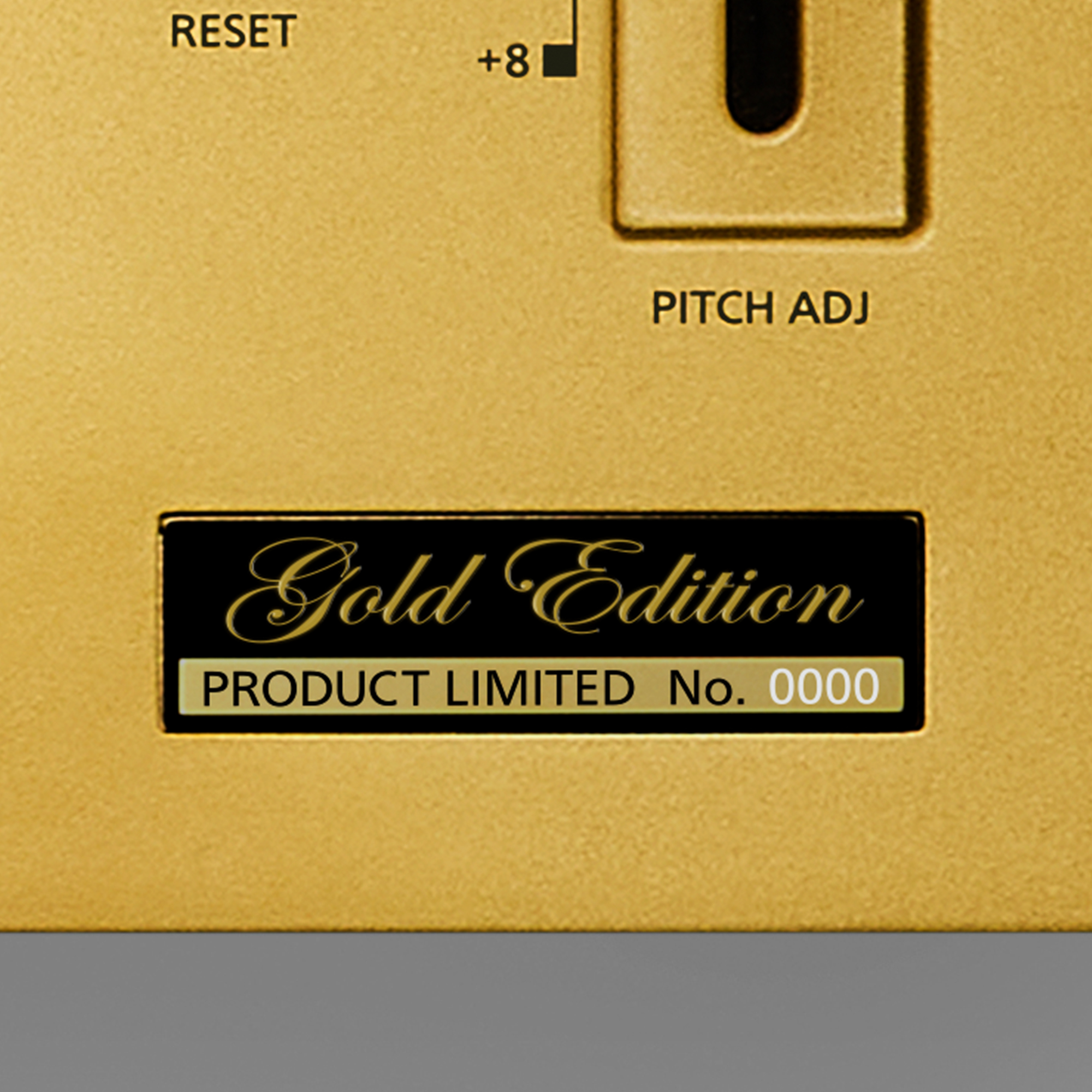 Limited-edition serial number plate on the Technics SL-1200M7GL