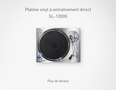 Platine vinyl à entraînement direct SL-1200G