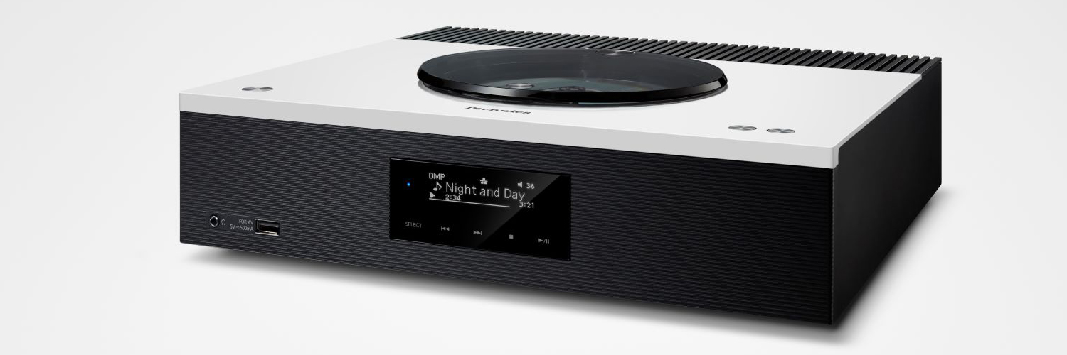 Vyrovnaný zvuk: vynikající zvukový výkon v elegantním stylu nově přináší síťový přijímač a přehrávač disků CD Technics SA-C600, a to v matně bílé barvě