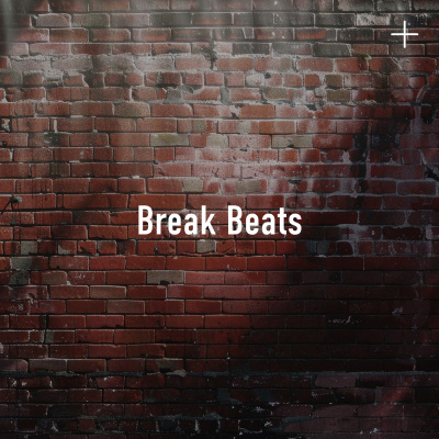 The word ‘BreakBeats’ is in the centre,The image with a brick background