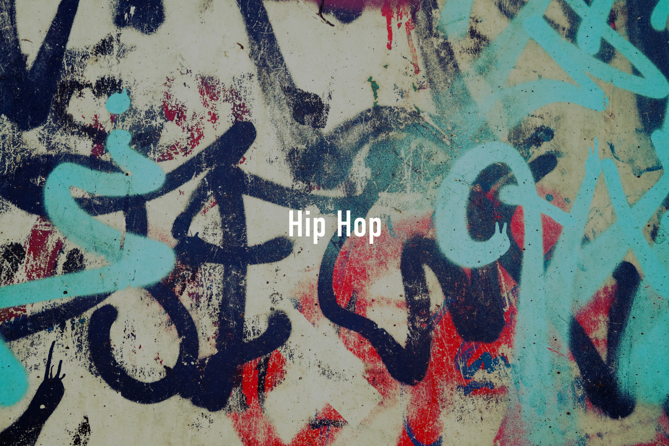 The word ‘HIPHOP’ is in the centre,The image with a Graffiti