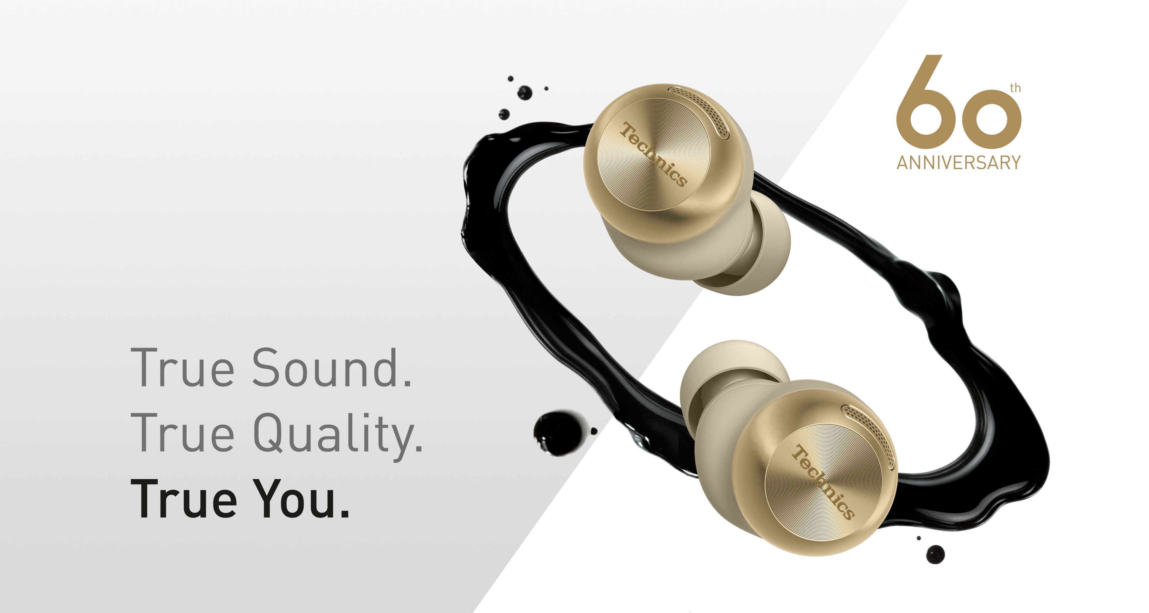 Technics AZ100 Champagne Gold -nappikuulokkeet, 60-vuotisjuhlamalli