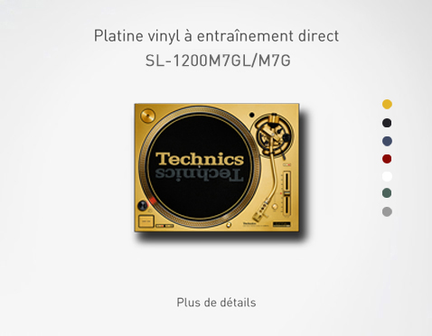 Système de platine vinyle à entraînement direct SL-1200M7GL/M7G